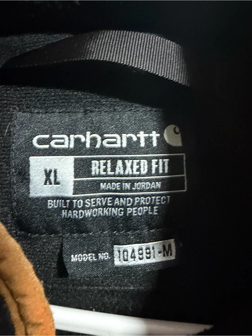 Carhartt Black Sherpa Pullover with Tan Accents